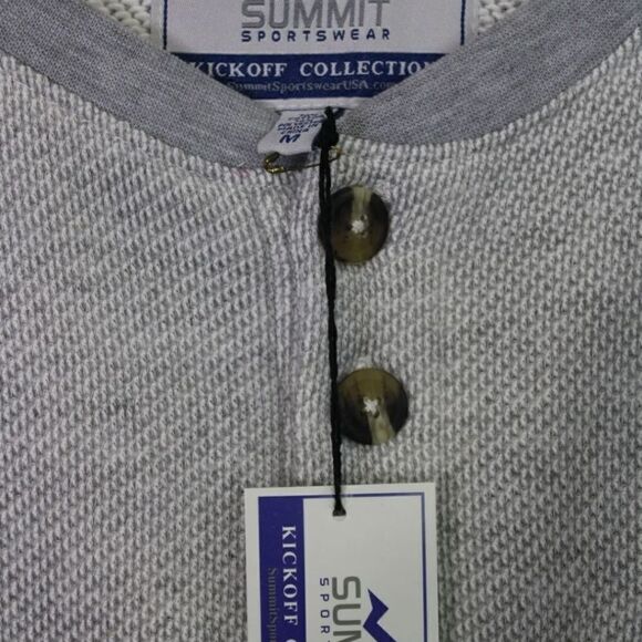SUMMIT KICKOFF COLLECTION K. STATE WILDCATS COASTAL TERRY HENLEY M RAW HEM NWT - Picture 5 of 6